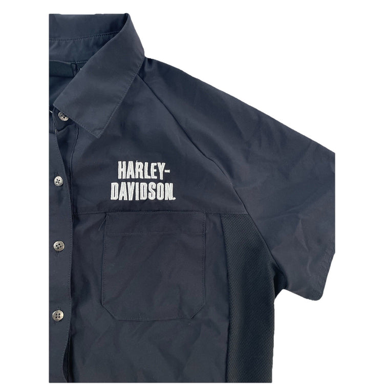 Boys Harley Davidson Gray ButtonUp SS Size M