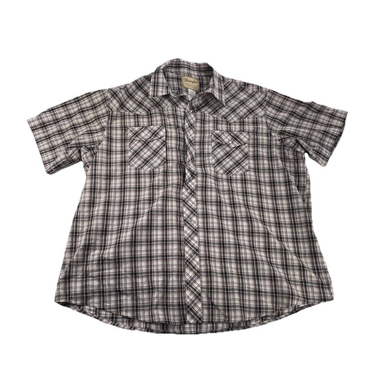 Men Wrangler Multicolor Cross Stripped Button Up Tee Size 2XL