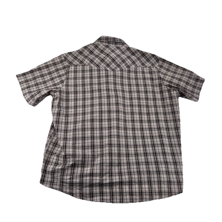 Men Wrangler Multicolor Cross Stripped Button Up Tee Size 2XL