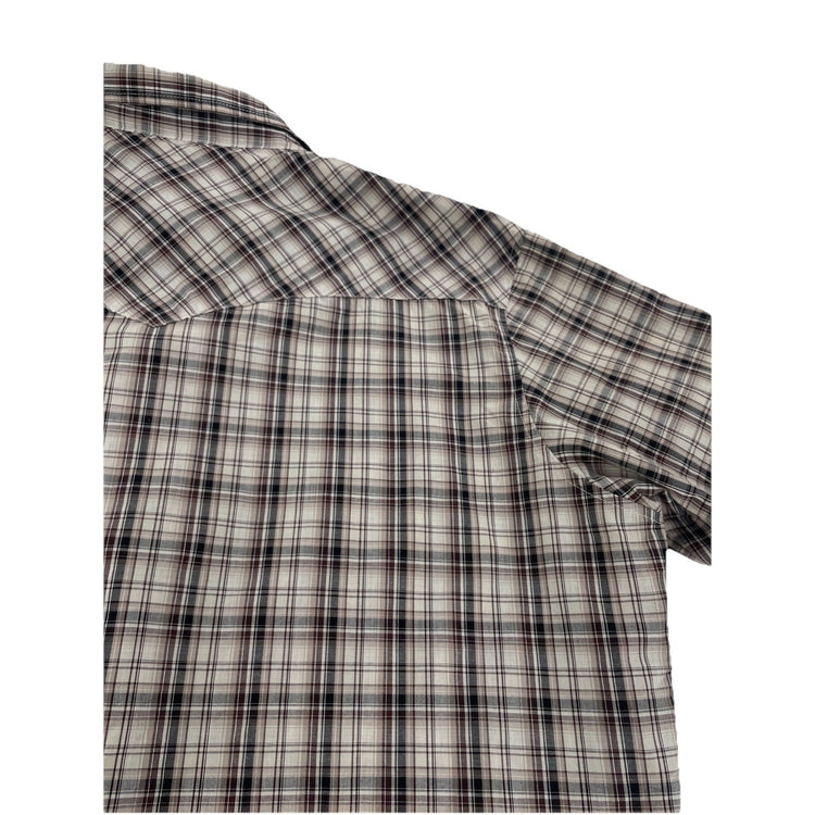 Men Wrangler Multicolor Cross Stripped Button Up Tee Size 2XL