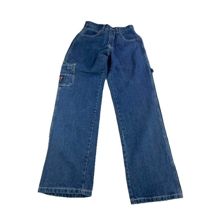 Mens 90s Vintage Results Blue Baggy Jeans Size 30L