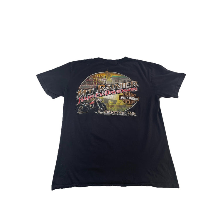 Mens Harley Davidson Motorcycles Forged With Pride Basic Black Tee Size L