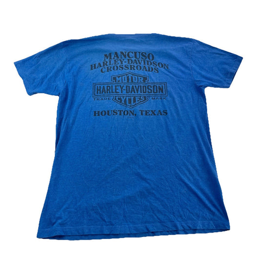 Mens Harley Davidson Blue “Legendary” Graphic T-Shirt Size L
