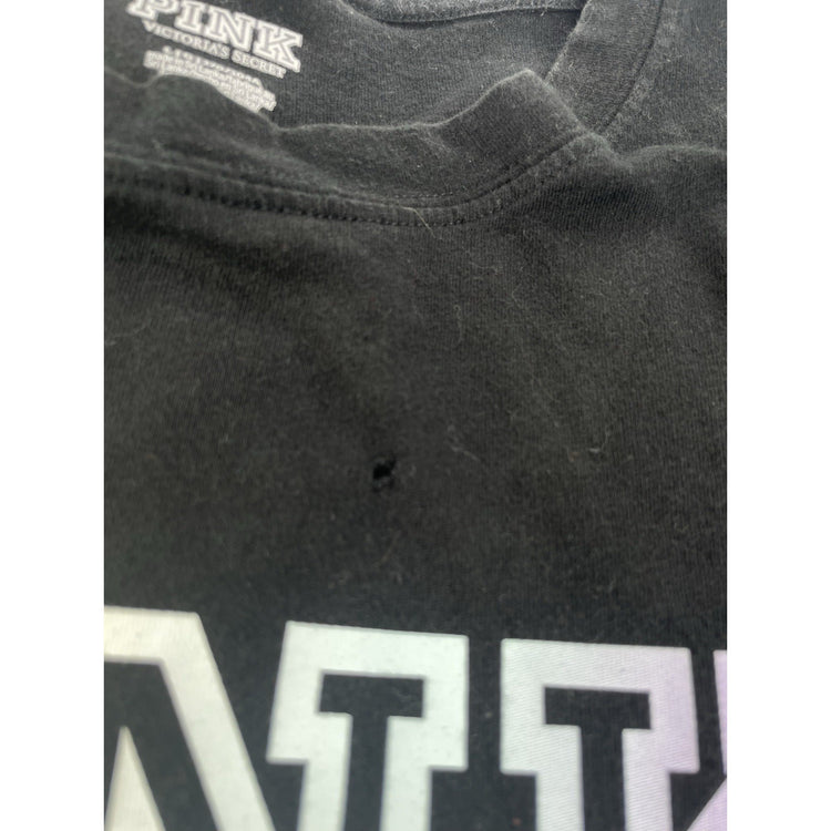 Womens Victoria’s Secret PINK Black Long Sleeve Shirt Size Large