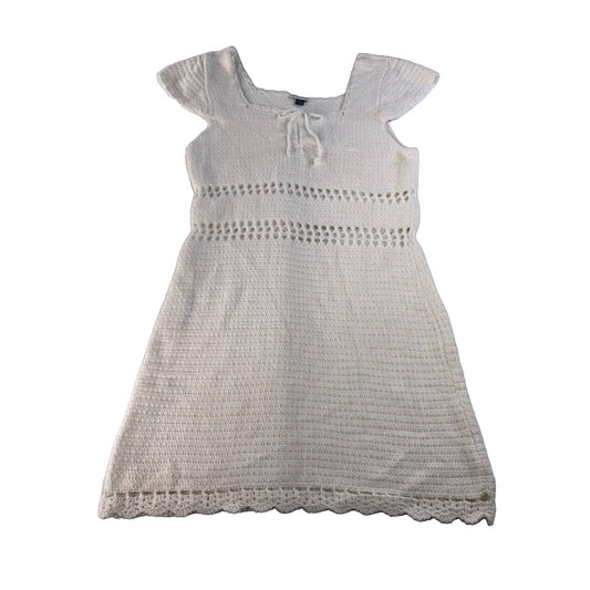Women's American Eagle White Crochet Tie-Front Dress Size XXL