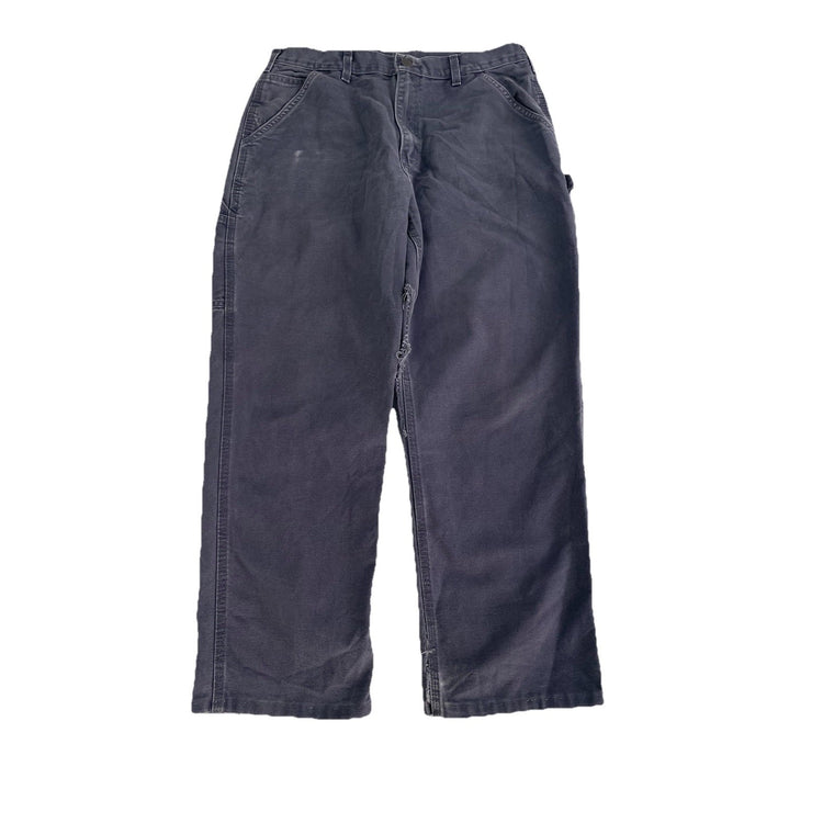 Mens Carhartt Gray Denim Carpenter Style Jeans Size 33X32