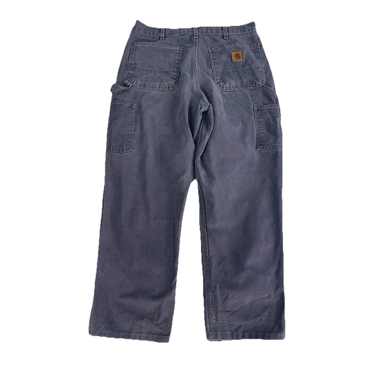 Mens Carhartt Gray Denim Carpenter Style Jeans Size 33X32