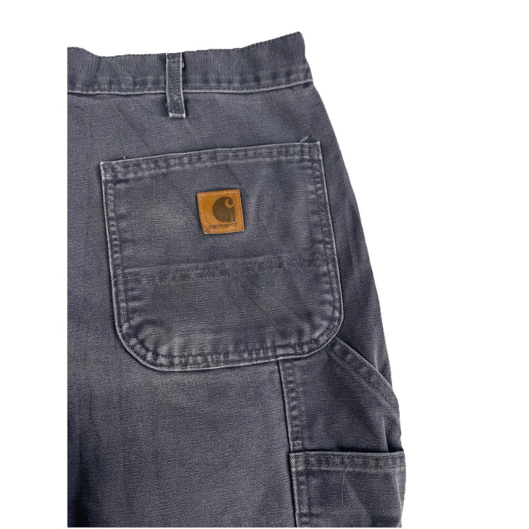 Mens Carhartt Gray Denim Carpenter Style Jeans Size 33X32