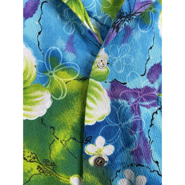 Men’s Richard Douglas Honolulu Hawaii Button Up Floral Shirt Sz L/M