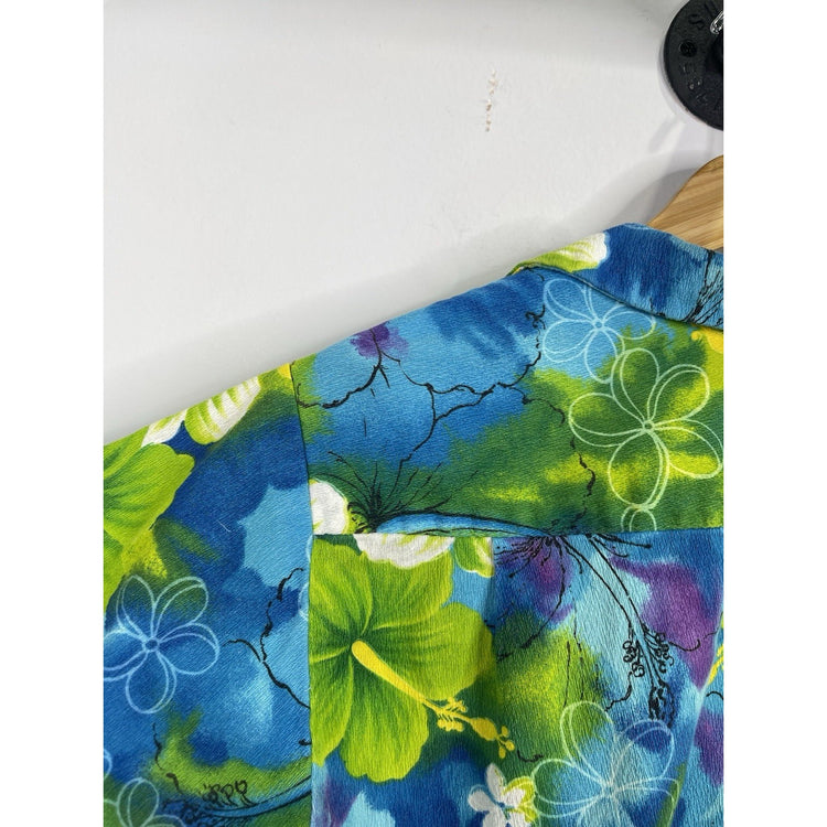 Men’s Richard Douglas Honolulu Hawaii Button Up Floral Shirt Sz L/M