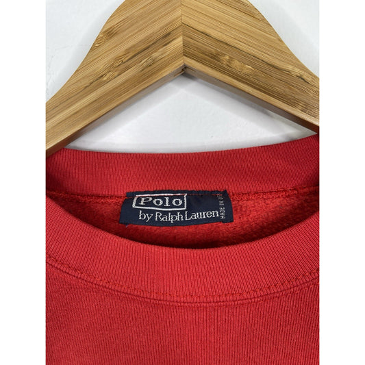 Men’s Polo By Ralph Lauren Embroidered Red Pullover Sweatshirt Sz L/XL