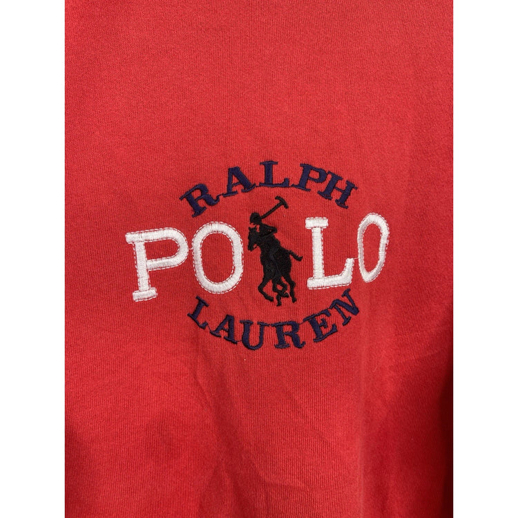 Men’s Polo By Ralph Lauren Embroidered Red Pullover Sweatshirt Sz L/XL