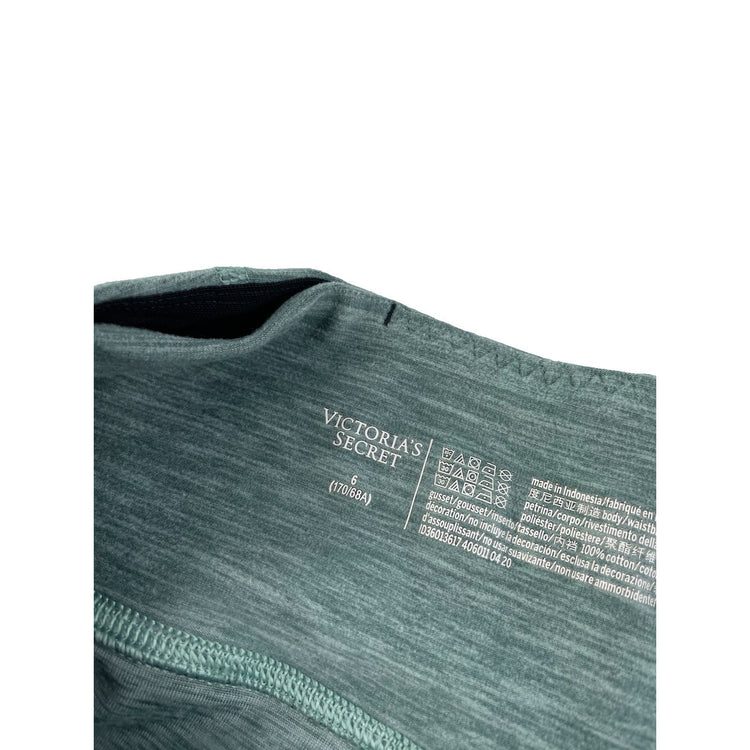 Women's Victoria's Secret Green Marled High-Waisted Athletic Leggings, Size 6