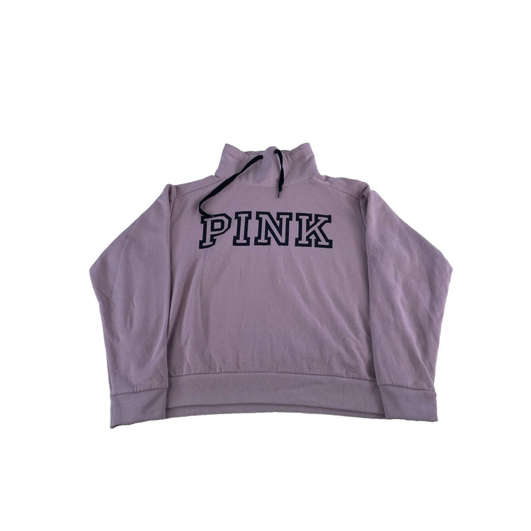 Womens Victoria's Secret PINK Mauve Purple Funnel Neck Sweatshirt Size M