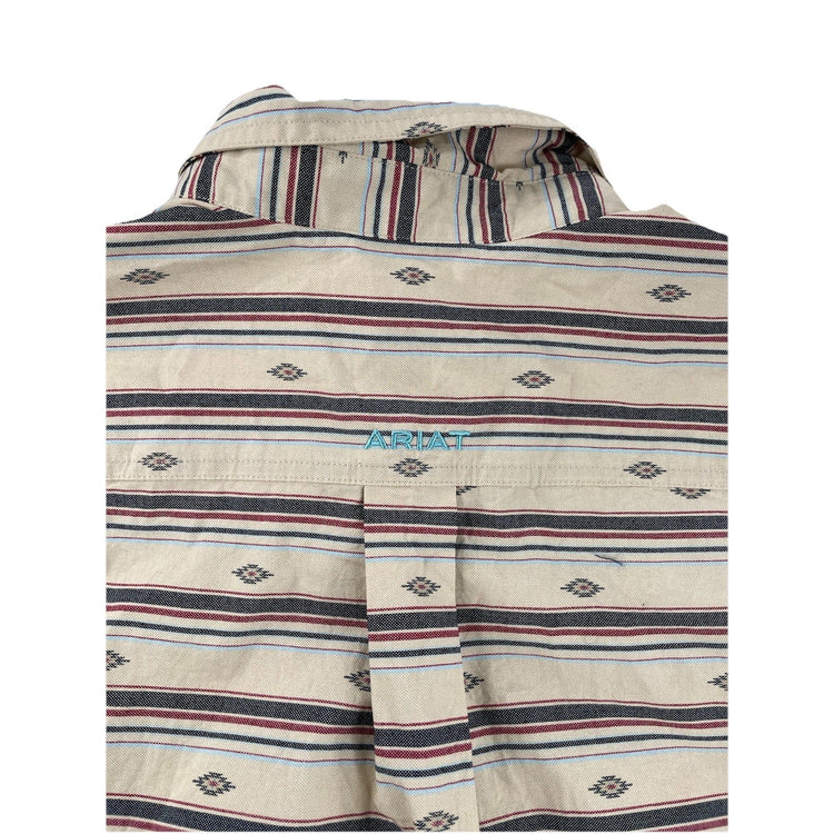 Men Ariat Classic Western |Stripes|Medallion| ButtonUp Shirt Size L