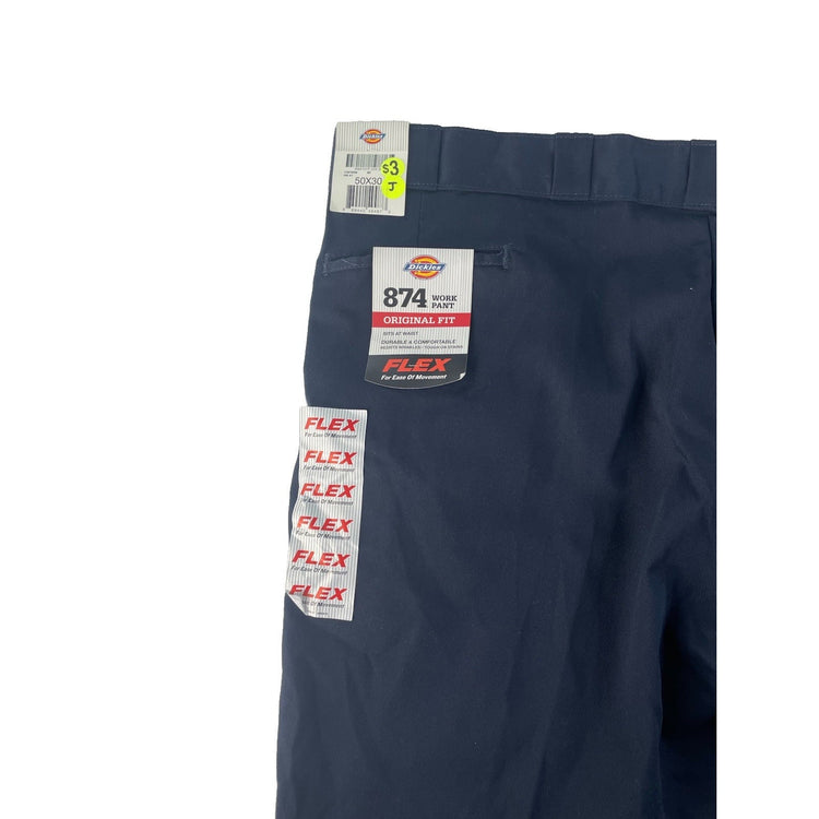 Mens Dickies Dark Blue Original Fit Work Pants Size 50x30