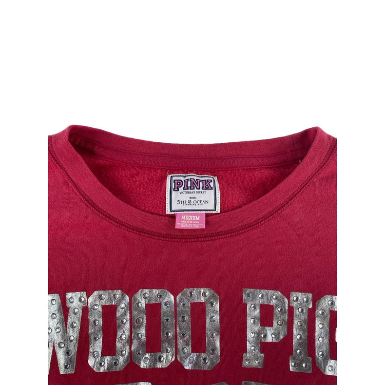 Womens PINK Victoria Secret Arkansas Razorbacks Crewneck Sweatshirt Size M