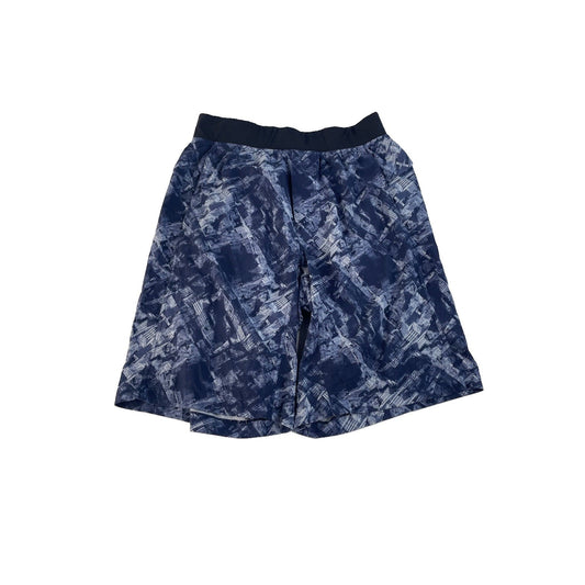 Men's Lululemon Performance Athletic Shorts Blue Abstract Print Size M