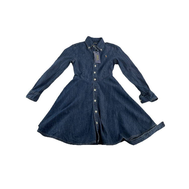 Kids Polo Ralph Lauren Size 7 Denim Shirt Dress