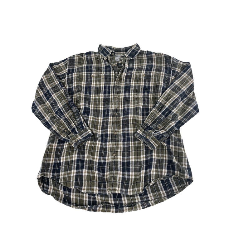 Mens Carhartt Multicolor Plaid Longsleeve Flannel Size Xxl