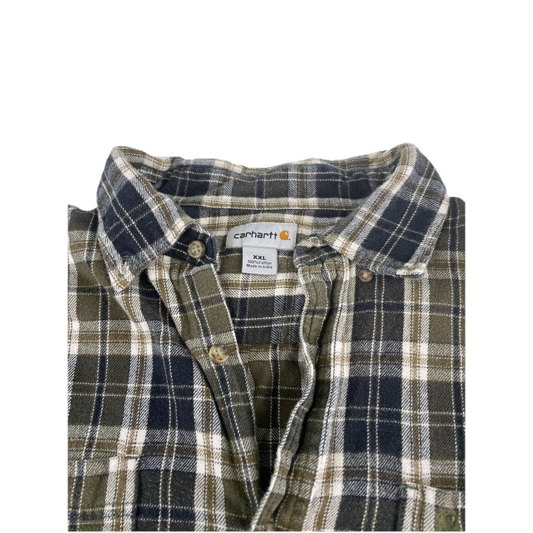Mens Carhartt Multicolor Plaid Longsleeve Flannel Size Xxl