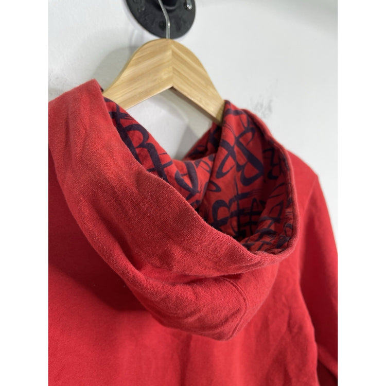 Youth Authentic Houston Rockets Red Graphic Hoodie Basketball Sz Large