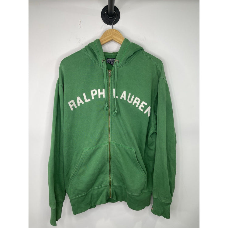 Mens Vintage Polo Jeans Company Large Green Hoodie