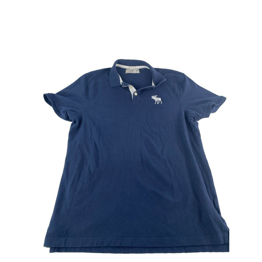 Mens Abercrombie & Fitch Navy Blue Stretch Polo Shirt Size XXL