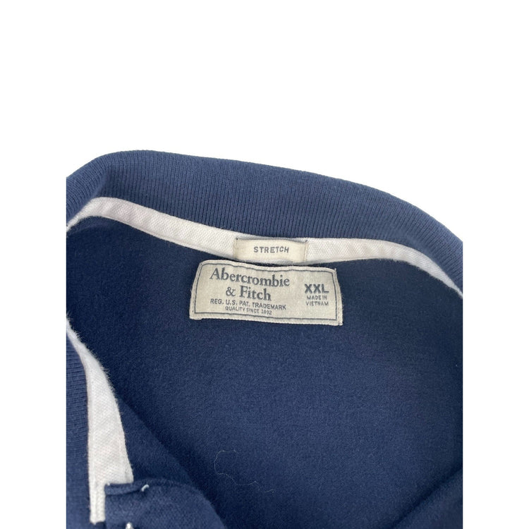 Mens Abercrombie & Fitch Navy Blue Stretch Polo Shirt Size XXL