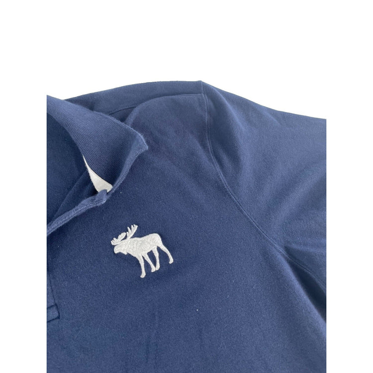 Mens Abercrombie & Fitch Navy Blue Stretch Polo Shirt Size XXL