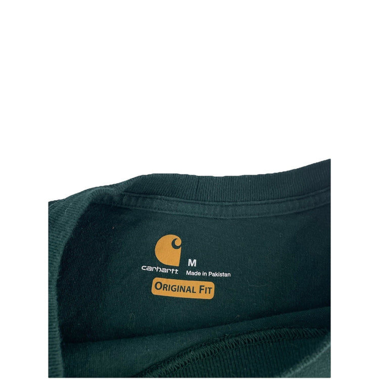 Mens Carhartt Forest Green Blank T-Shirt Size M