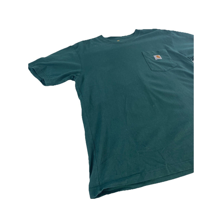 Mens Carhartt Forest Green Blank T-Shirt Size M
