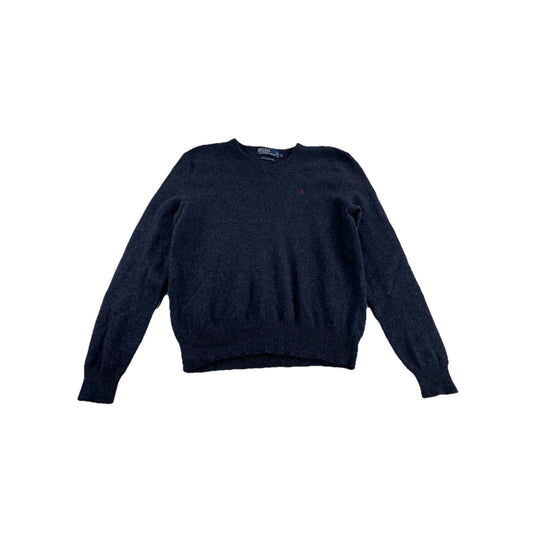 Mens Polo Ralph Lauren Size Large Navy Blue Lambs wool Sweater
