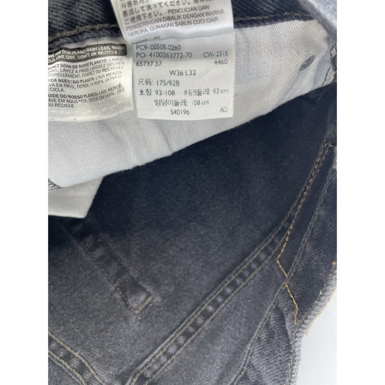 Mens Levis 505 Black Denim Jeans Size 36