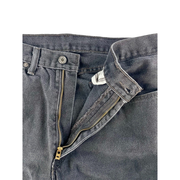 Mens Levis 505 Black Denim Jeans Size 36