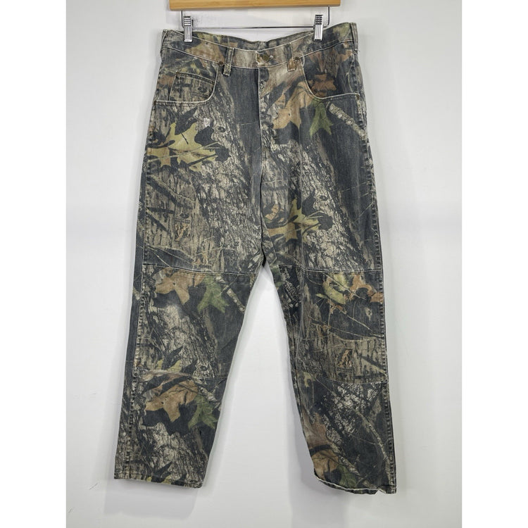 Vintage Men’s Wrangler Camo Double Knee Jeans Pants Mens 34x30 Faded Camouflage
