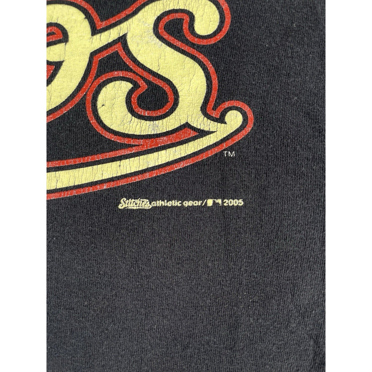Men Vintage 2005 Houston Astros MLB | Stitches Athletic Gear Black T-Shirt SizeM
