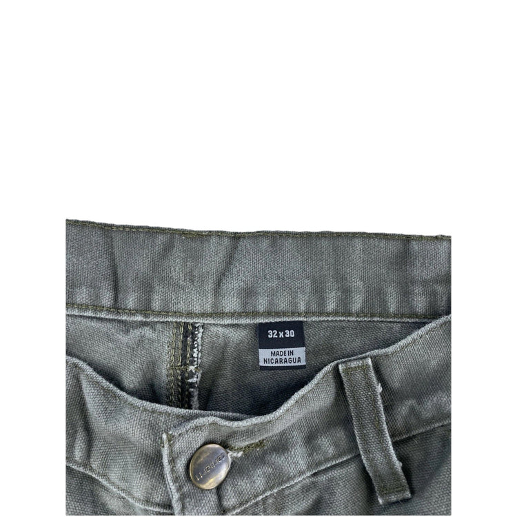 Mens Carhartt B11 Gray Loose Fit Dungaree Carpenter Pants Size 32X30