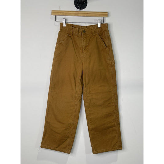 Vintage Kids Carhartt Brown And Blue Plaid lining Sz 10 Pants