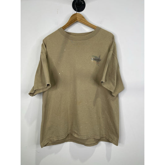 Wrangler Men's Brown 2004 Rodeo Graphic Double Sided T-Shirt Sz XL