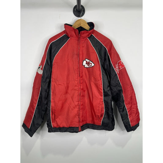 Y2k Kansas City Chiefs Revesable Zip-up Jacket Size Medium