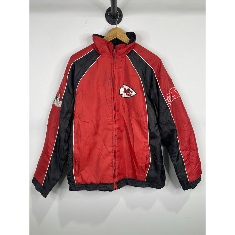 Y2k Kansas City Chiefs Revesable Zip-up Jacket Size Medium
