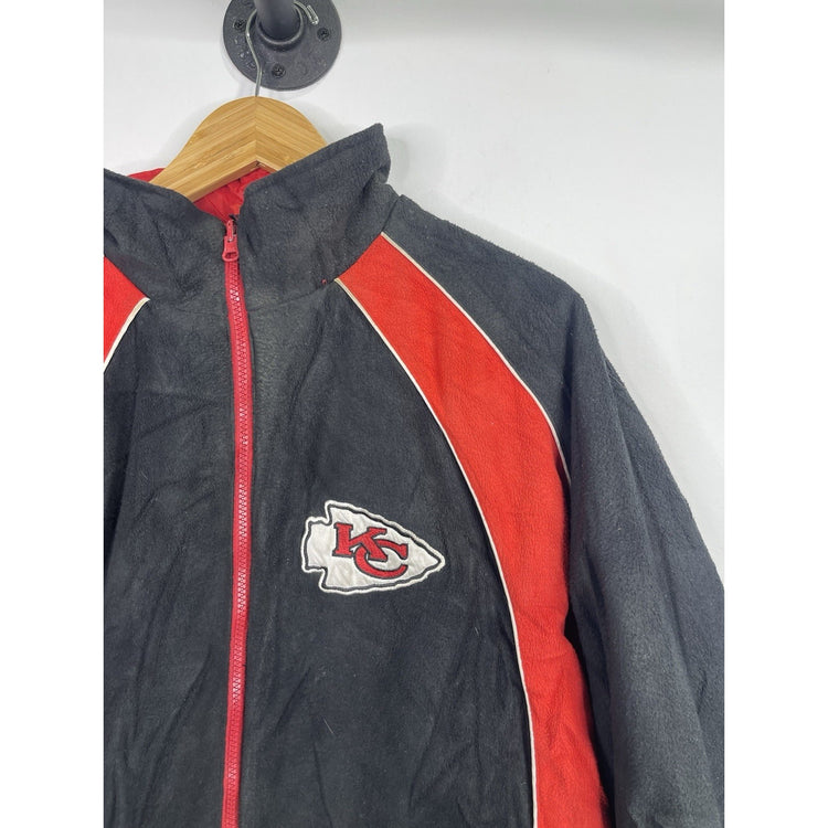 Y2k Kansas City Chiefs Revesable Zip-up Jacket Size Medium