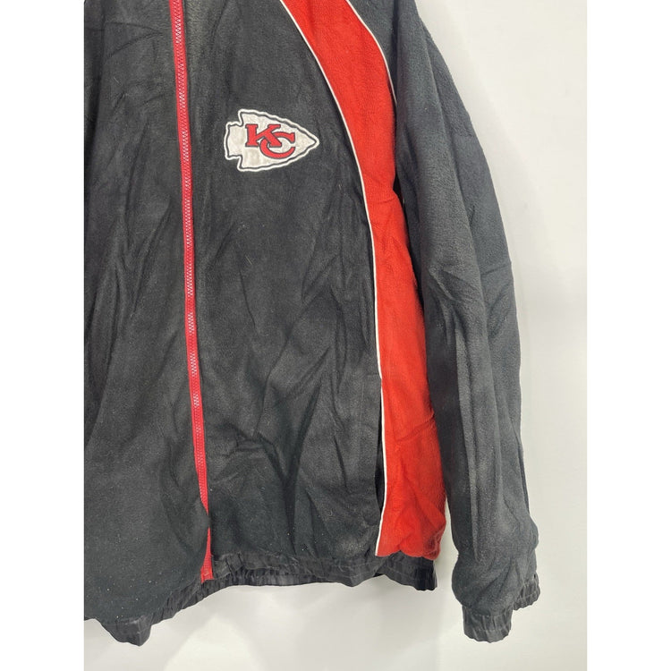 Y2k Kansas City Chiefs Revesable Zip-up Jacket Size Medium