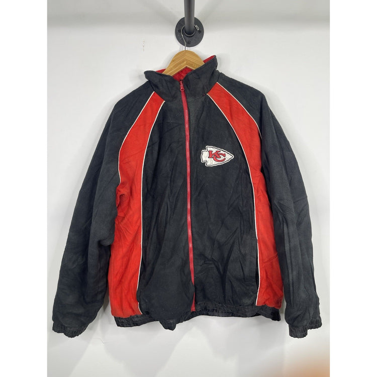 Y2k Kansas City Chiefs Revesable Zip-up Jacket Size Medium