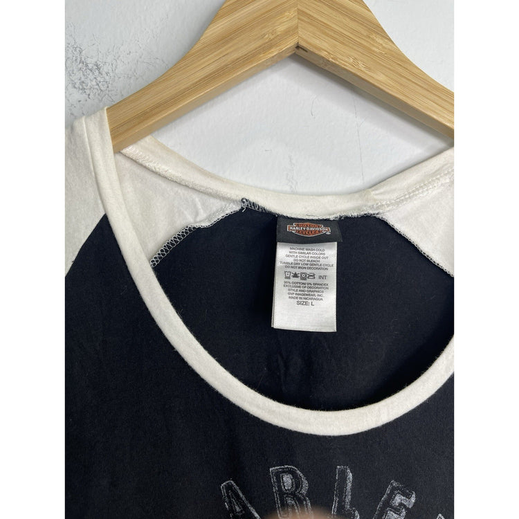 Women’s Lightweight 2017 Harley-Davidson Black and White Muscle Tee size L