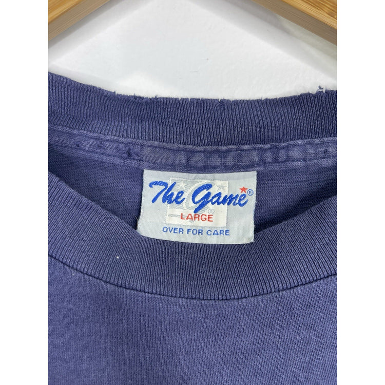 Men’s VTG Blue Ole Miss Rebels Graphic T Shirt The Game Tag Sz Large