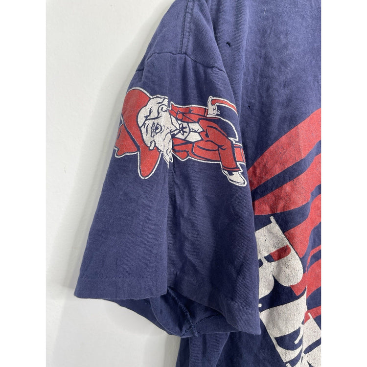 Men’s VTG Blue Ole Miss Rebels Graphic T Shirt The Game Tag Sz Large