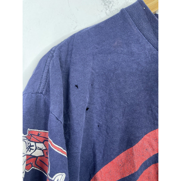 Men’s VTG Blue Ole Miss Rebels Graphic T Shirt The Game Tag Sz Large