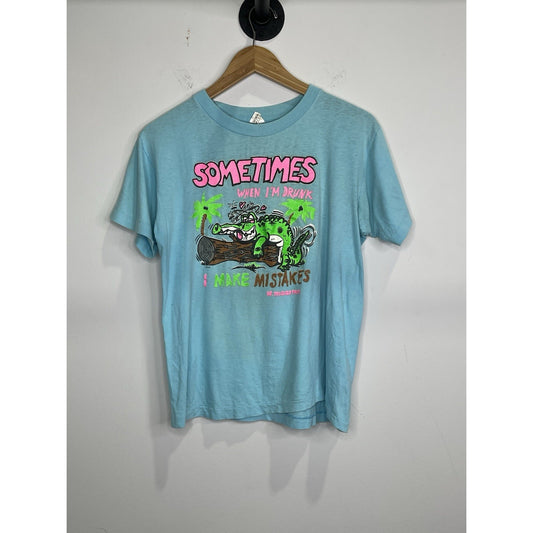 Men’s Trade Winds St. Maarten Blue graphic T shirt Sz Large